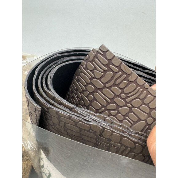 Village Cobblestone Mat With Moss Set 2 Lengths PVC Resin 4.75" Wide READ - Picture 6 of 6